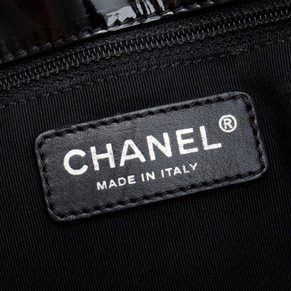 Chanel Black Patent Leather Grand Shopping Tote (GST)