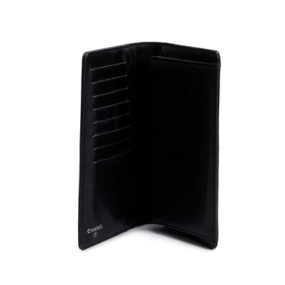 Chanel Black Patent Leather Lucky Symbols Bifold Wallet