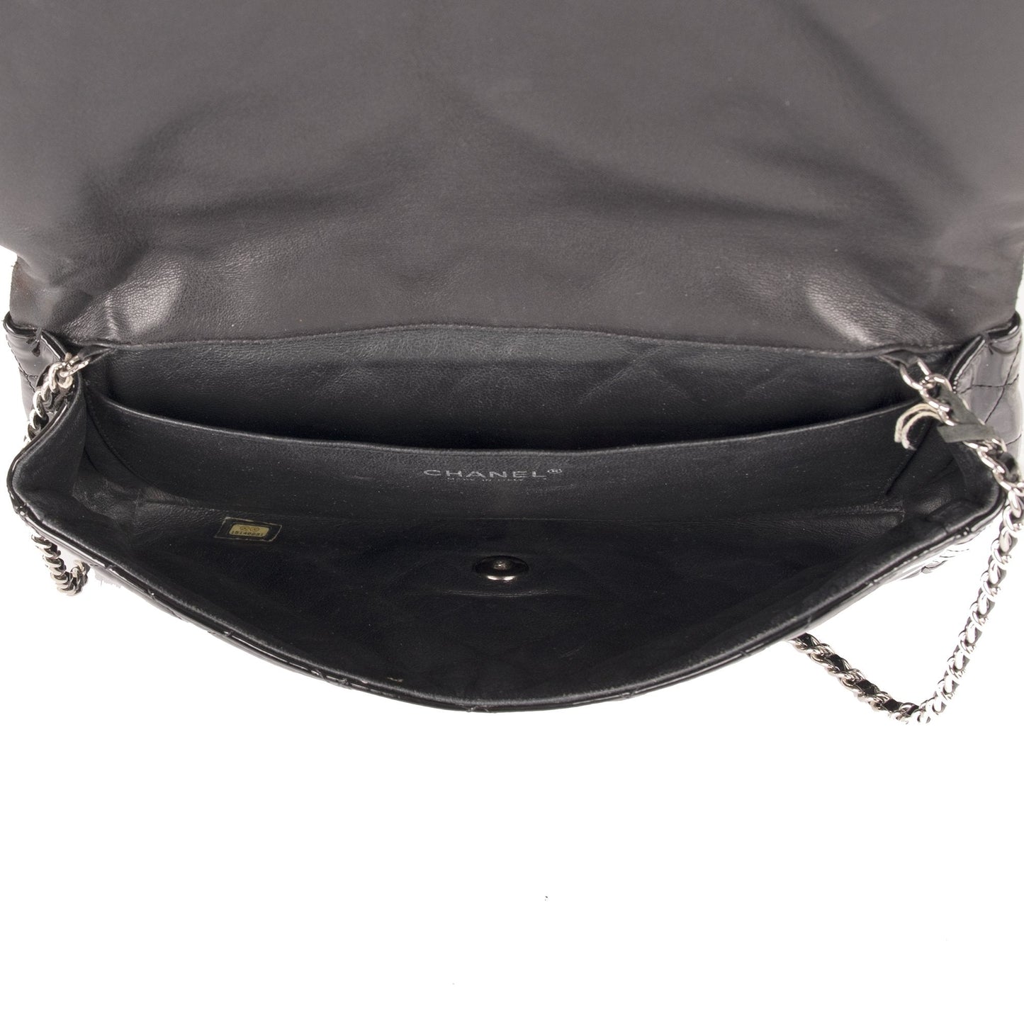 Chanel Black Patent Leather New Clutch