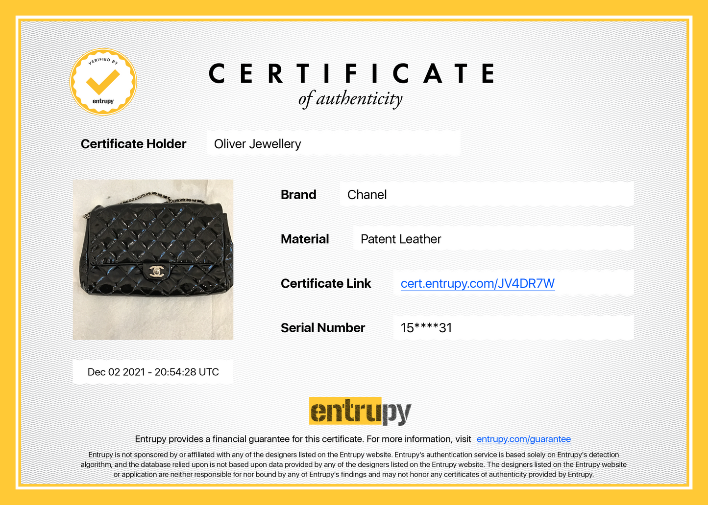 Chanel Black Patent Leather New Clutch