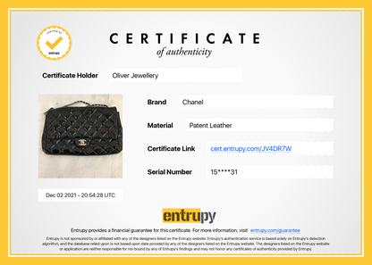 Chanel Black Patent Leather New Clutch