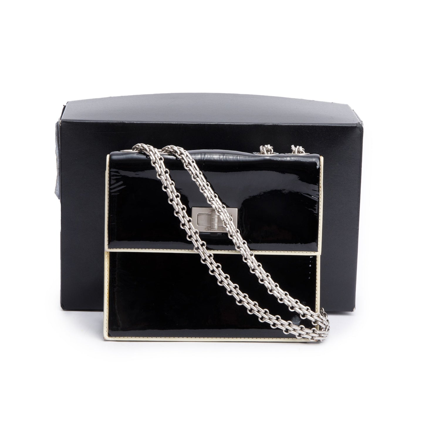 Chanel Black Patent Leather Reissue Square Flap Bag