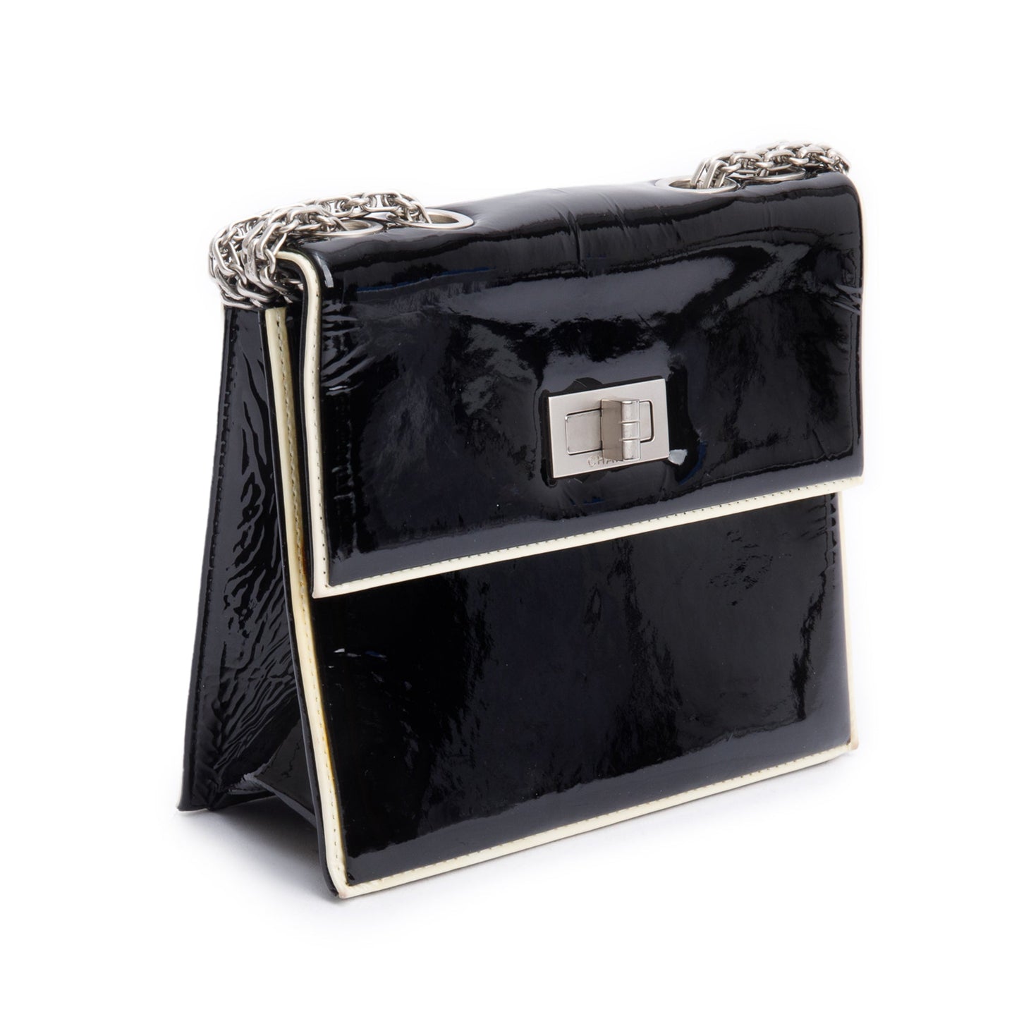 Chanel Black Patent Leather Reissue Square Flap Bag