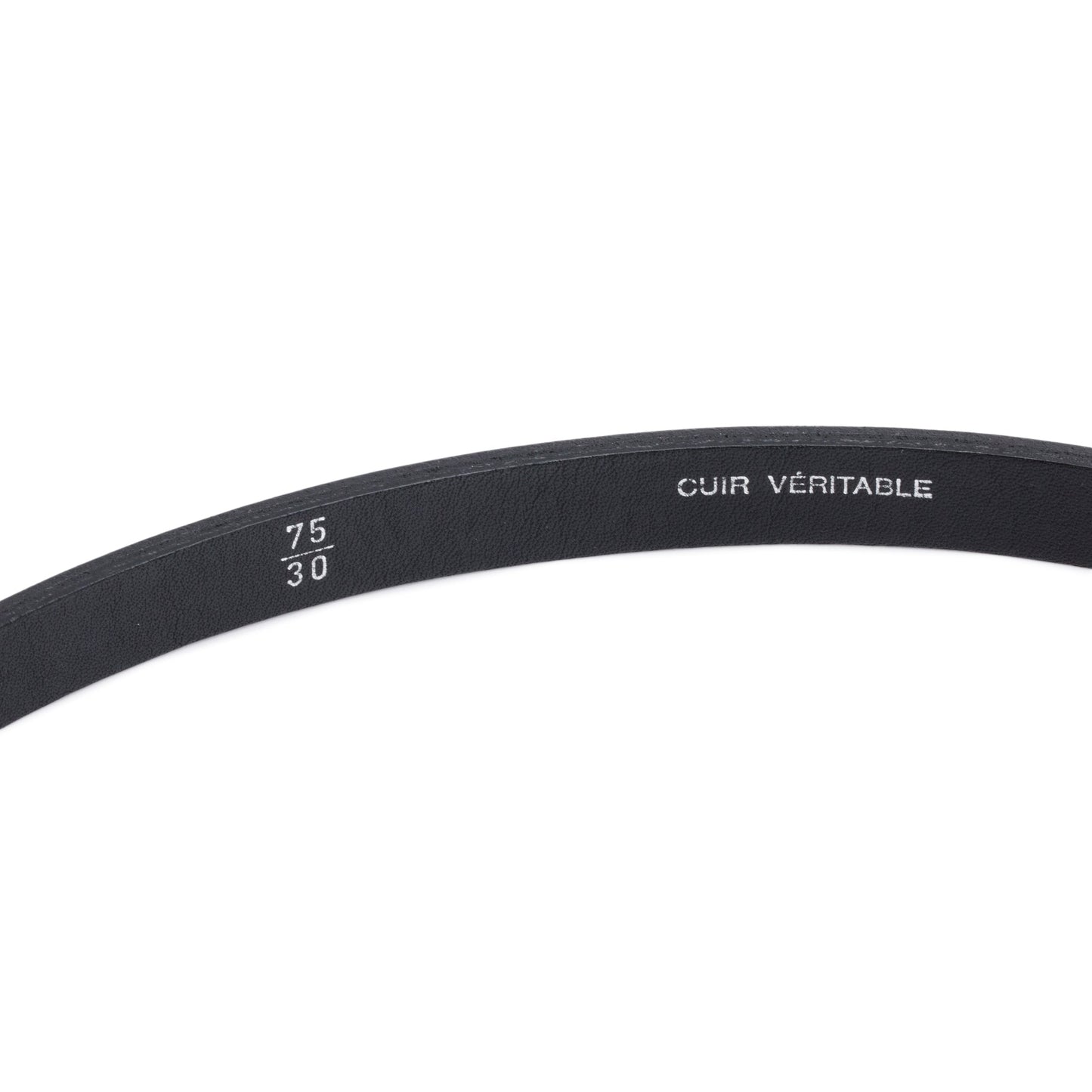 Chanel Black Patent Leather Strass Buckle Skinny Belt 75 30