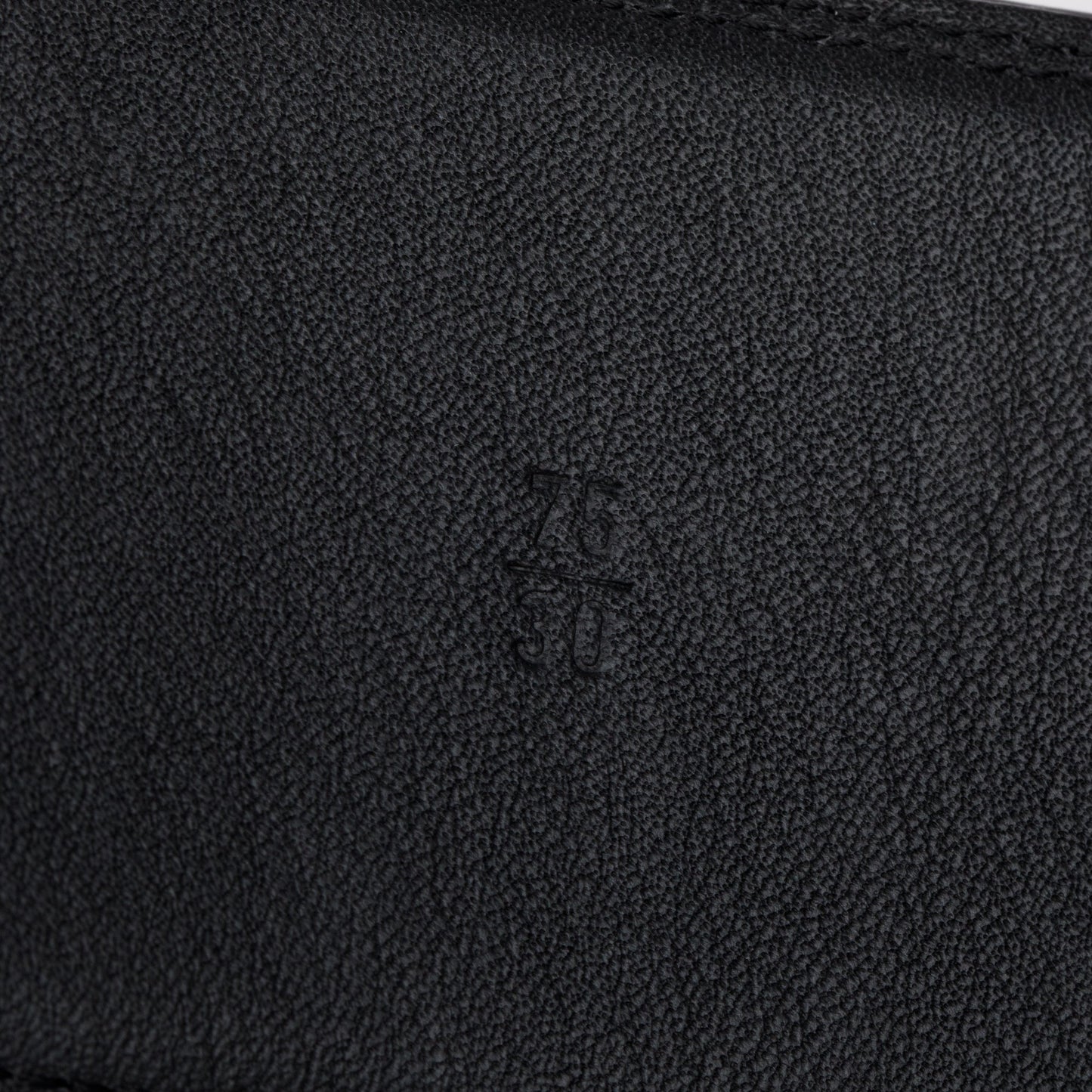 Chanel Black Patent Leather Wide Buckle Belt 75 30