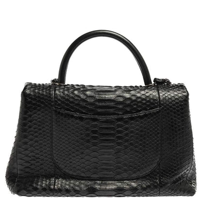 Chanel Black Python Medium Coco Top Handle Bag