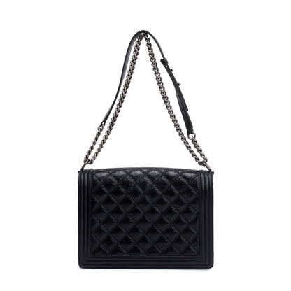 Chanel Black Quilted Aged Calfskin XL Boy Bag
