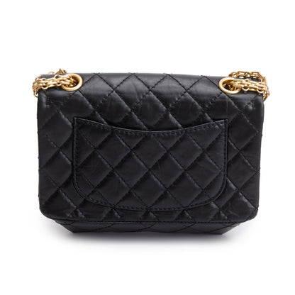Chanel Black Quilted Calfskin Leather 2.55 Reissue 224 Flap Bag