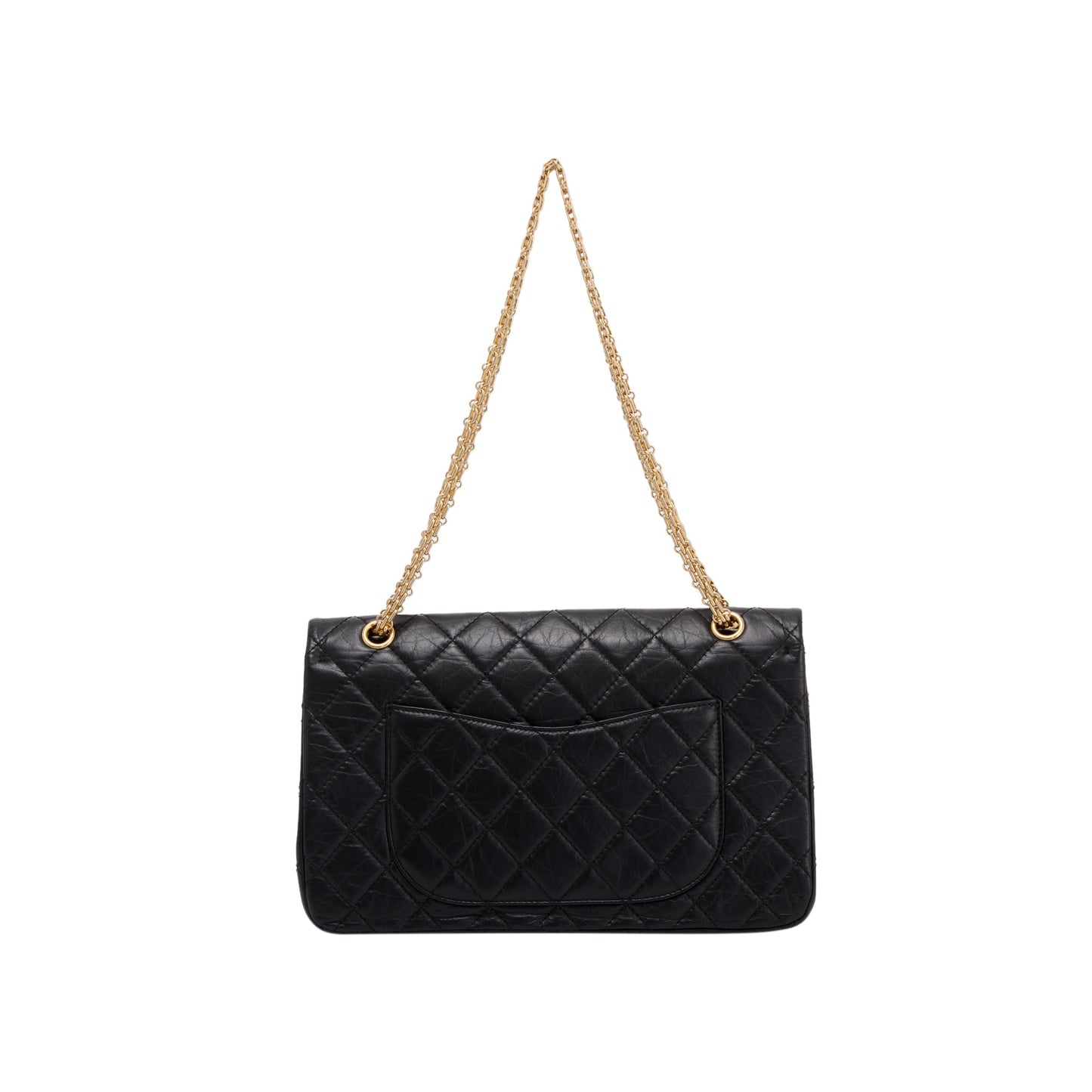 Chanel Black Quilted Calfskin Leather 2.55 Reissue 227 Double Flap Bag