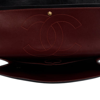 Chanel Black Quilted Calfskin Leather 2.55 Reissue 227 Double Flap Bag