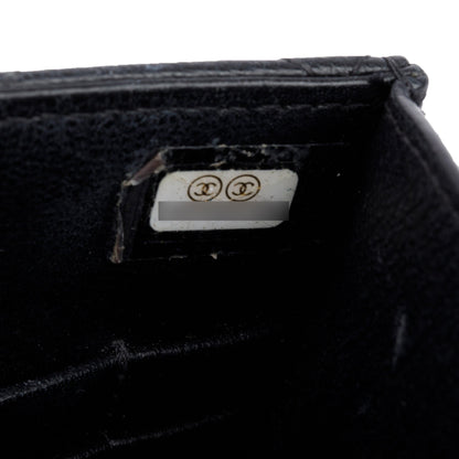 Chanel Black Quilted Calfskin Leather CC Box Flap Chain Phone Holder