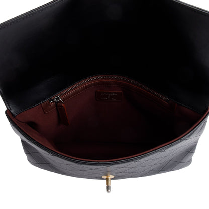 Chanel Black Quilted Calfskin Leather CC Clutch