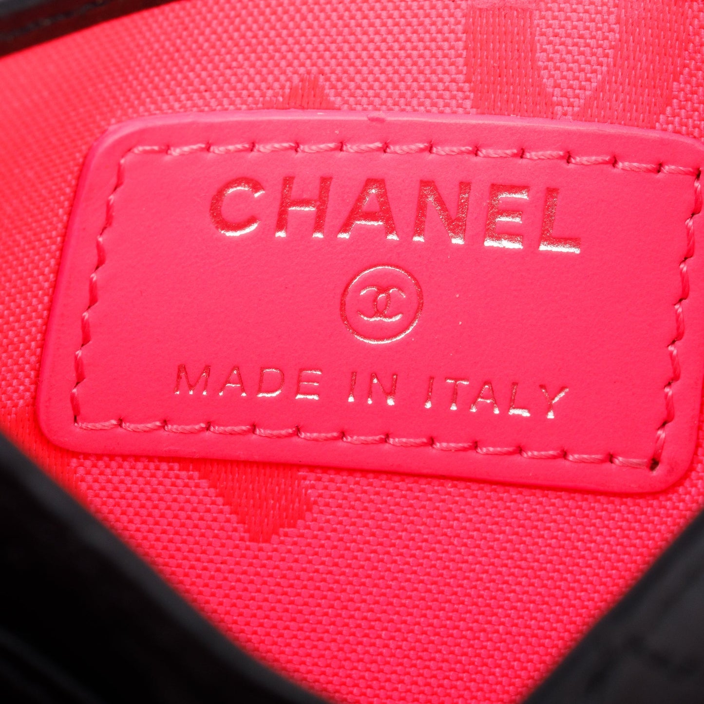 Chanel Black Quilted Calfskin Leather Cambon Ligne Card Holder