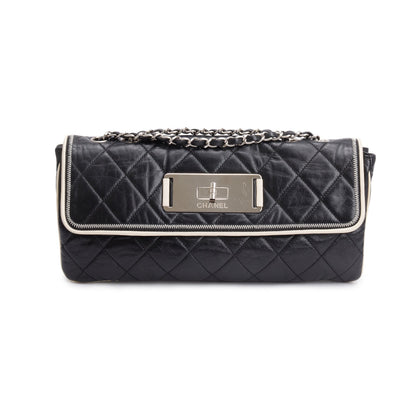 Chanel Black Quilted Calfskin Leather East/West Reissue Flap Bag