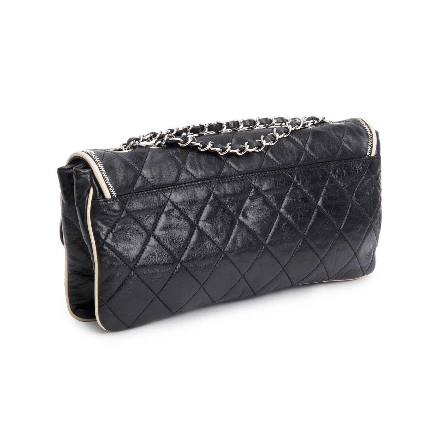 Chanel Black Quilted Calfskin Leather East/West Reissue Flap Bag