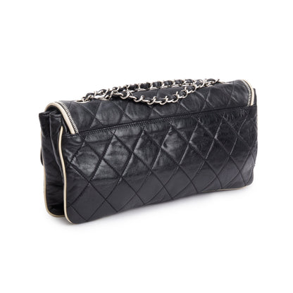 Chanel Black Quilted Calfskin Leather East/West Reissue Flap Bag