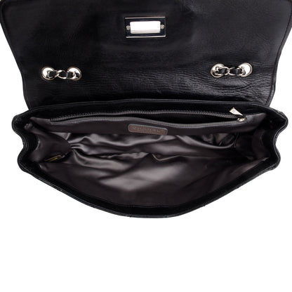 Chanel Black Quilted Calfskin Leather East/West Reissue Flap Bag