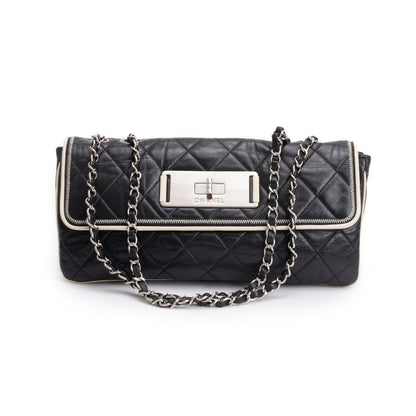 Chanel Black Quilted Calfskin Leather East/West Reissue Flap Bag