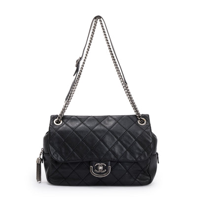 Chanel Black Quilted Calfskin Leather Paris-Edinburgh Coco Sporran Flap Bag