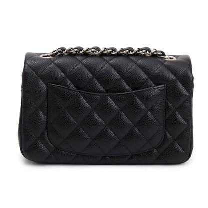 Chanel Black Quilted Caviar Classic Mini Rectangular Flap Bag