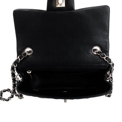Chanel Black Quilted Caviar Classic Mini Rectangular Flap Bag