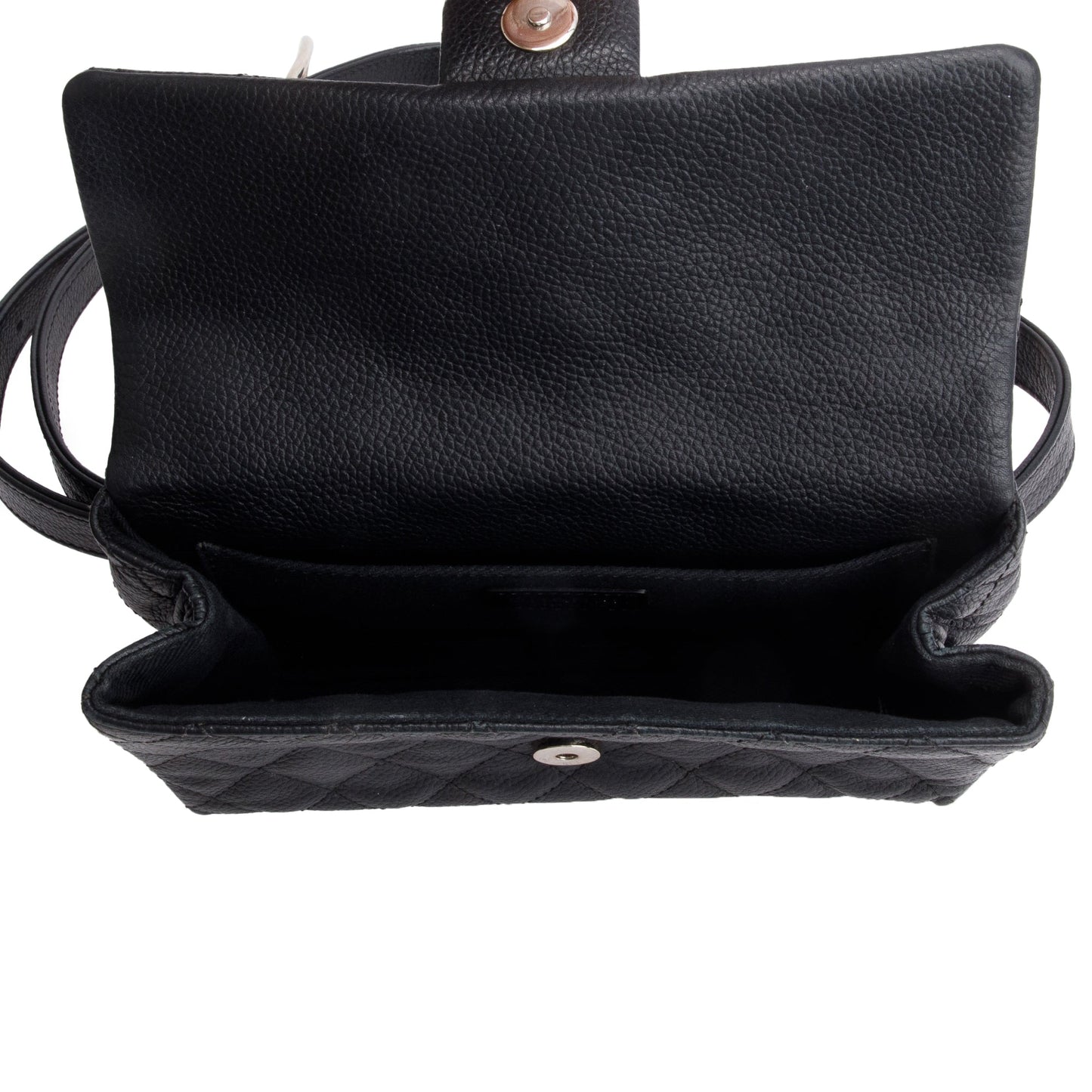 Chanel Black Quilted Caviar Leather 2.55 Reissue Flap Belt Bag