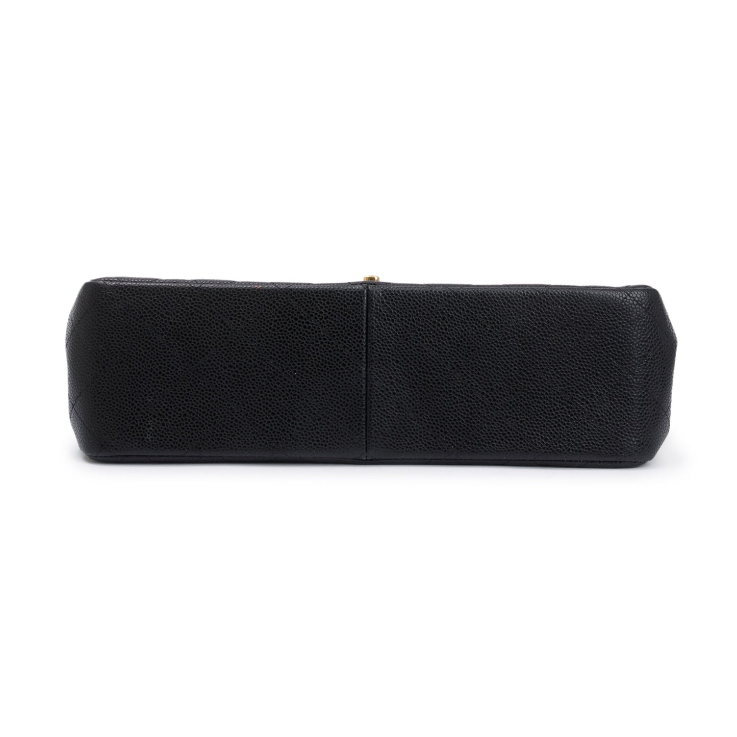 Chanel Black Quilted Caviar Leather Classic Jumbo Double Flap Bag