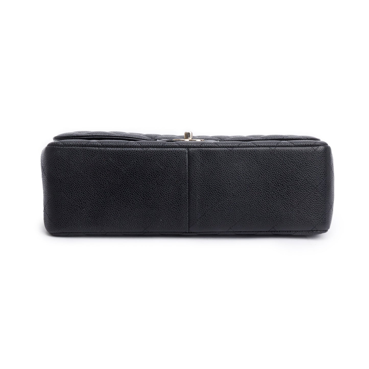 Chanel Black Quilted Caviar Leather Classic Jumbo Double Flap Bag