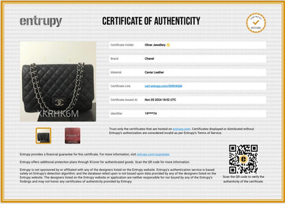Chanel Black Quilted Caviar Leather Classic Maxi Double Flap Bag