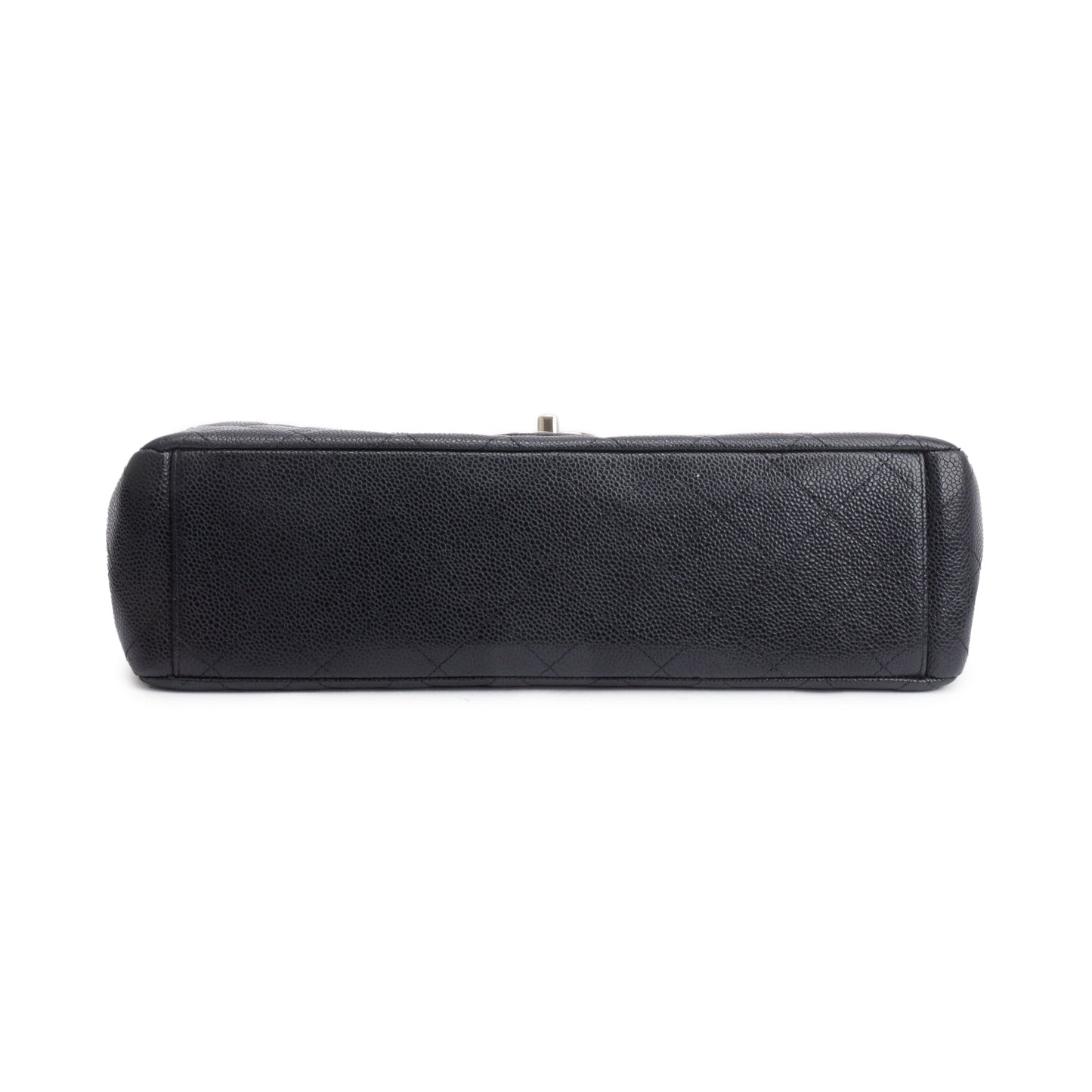 Chanel Black Quilted Caviar Leather Classic Maxi Double Flap Bag