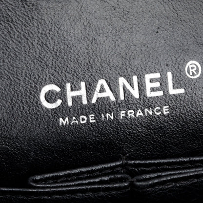 Chanel Black Quilted Caviar Leather Classic Medium Double Flap Bag
