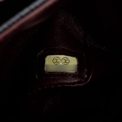 Chanel Black Quilted Caviar Leather Classic Medium Double Flap Bag