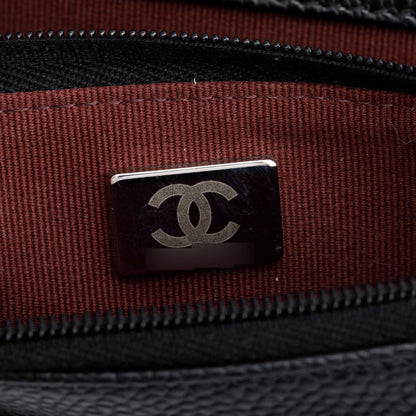 Chanel Black Quilted Caviar Leather Classic Wallet on Chain