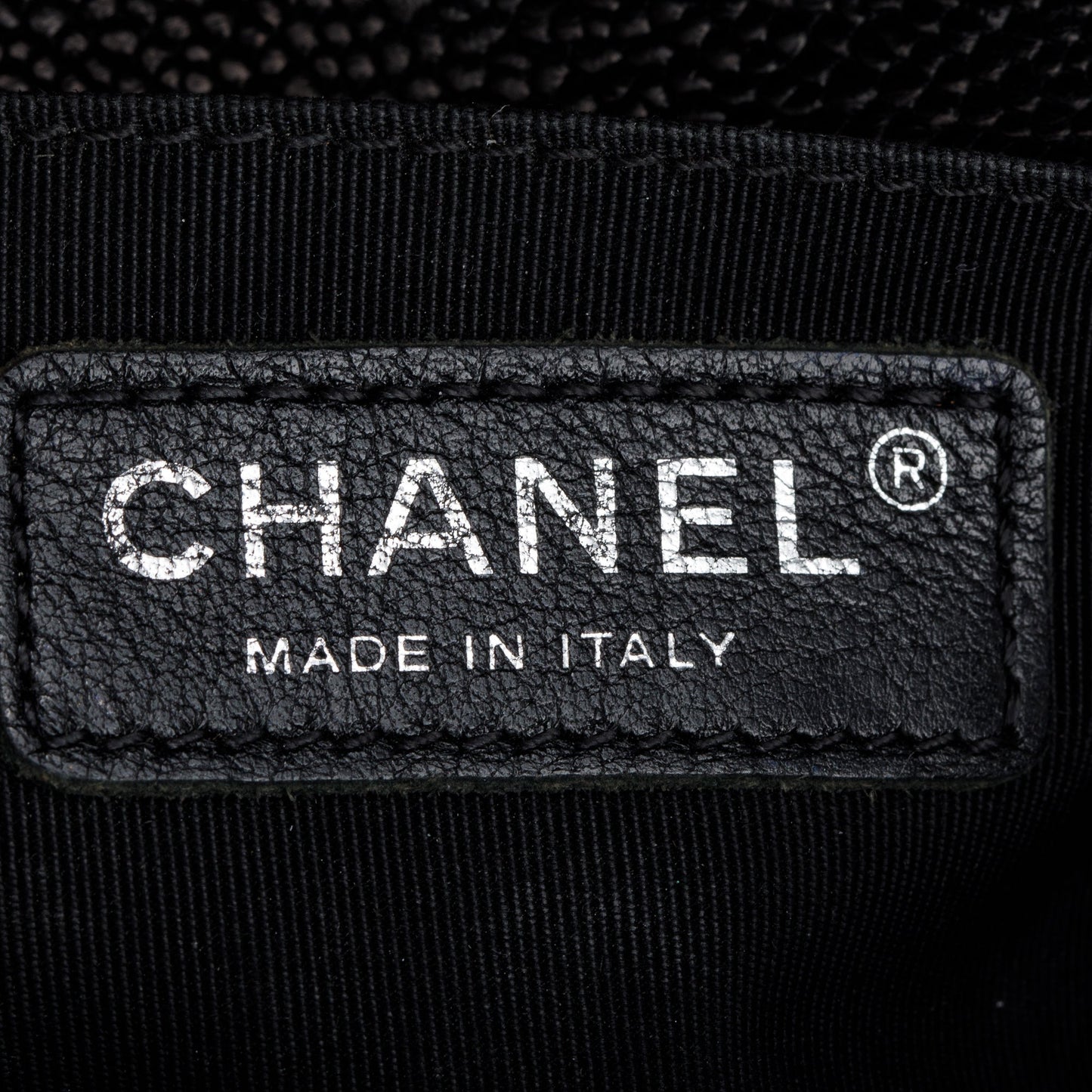 Chanel Black Quilted Caviar Leather Medium Boy Bag