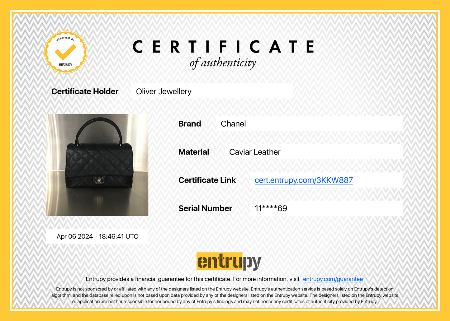 Chanel Black Quilted Caviar Leather Medium Kelly Top Handle Bag