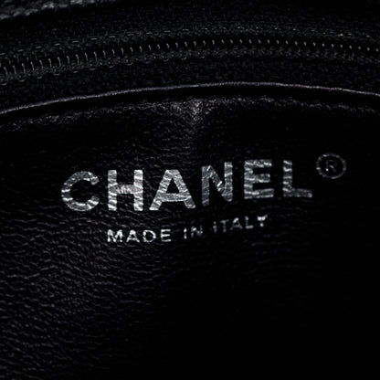 Chanel Black Quilted Caviar Leather Medium Kelly Top Handle Bag
