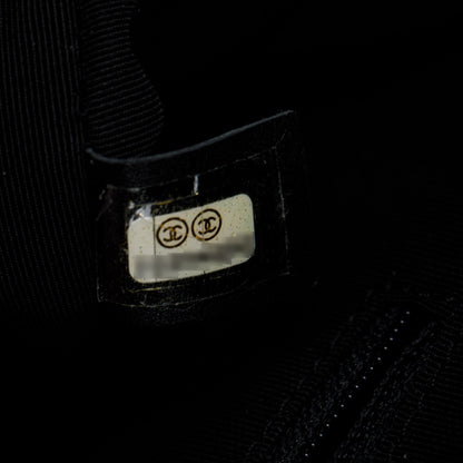 Chanel Black Quilted Caviar Leather Small Casual Rock Flap Bag