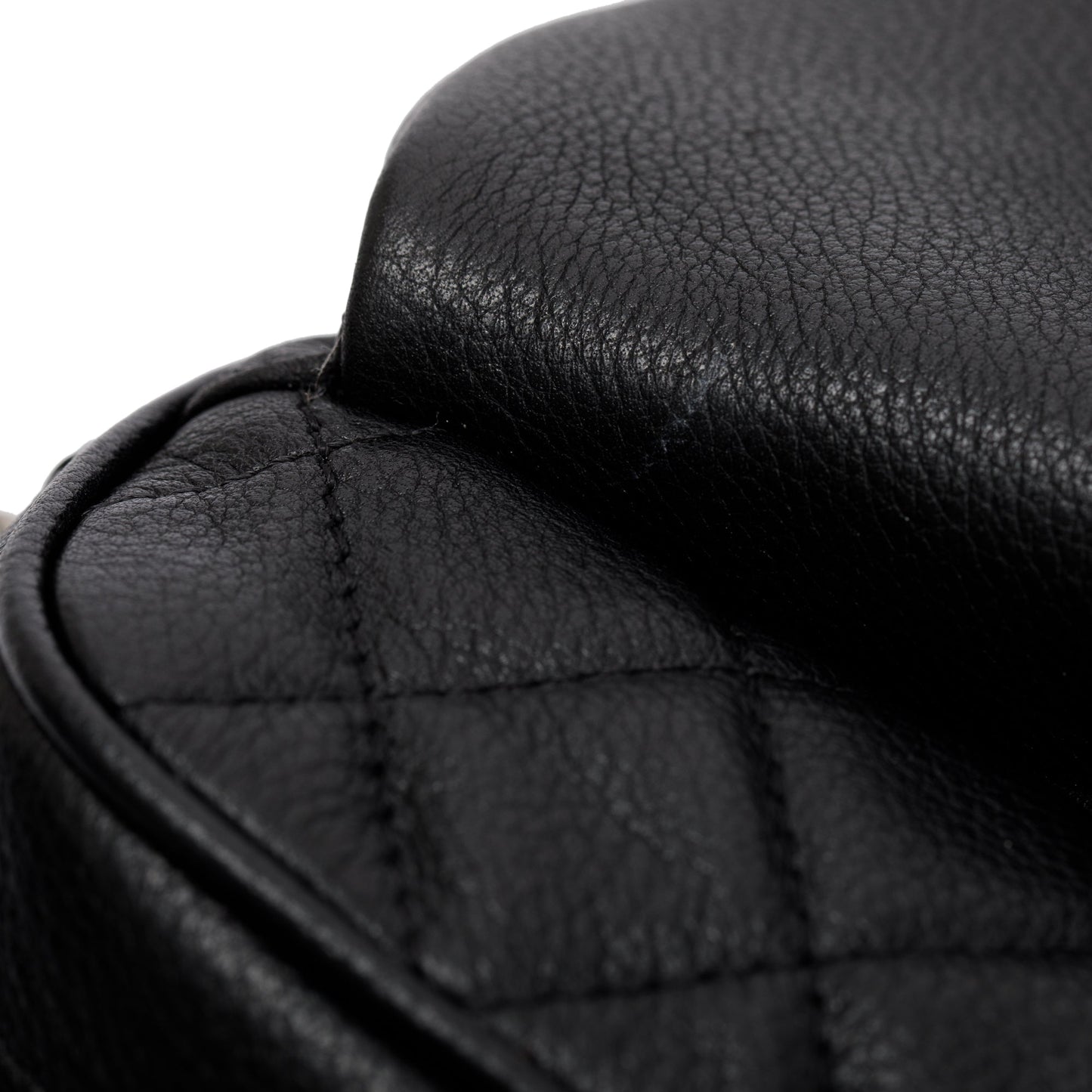 Chanel Black Quilted Caviar Leather Small Casual Rock Flap Bag