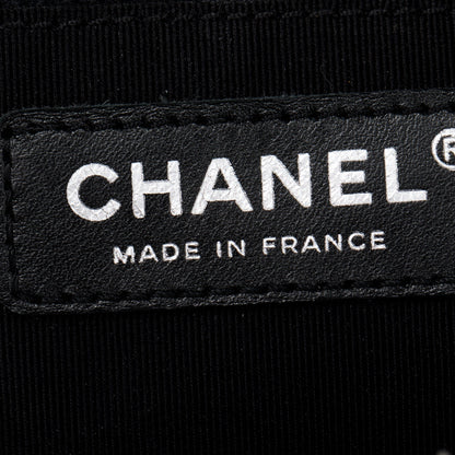 Chanel Black Quilted Caviar Leather Small Casual Rock Flap Bag