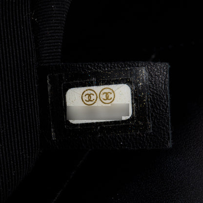 Chanel Black Quilted Lambskin Leather Boy Shopping Tote