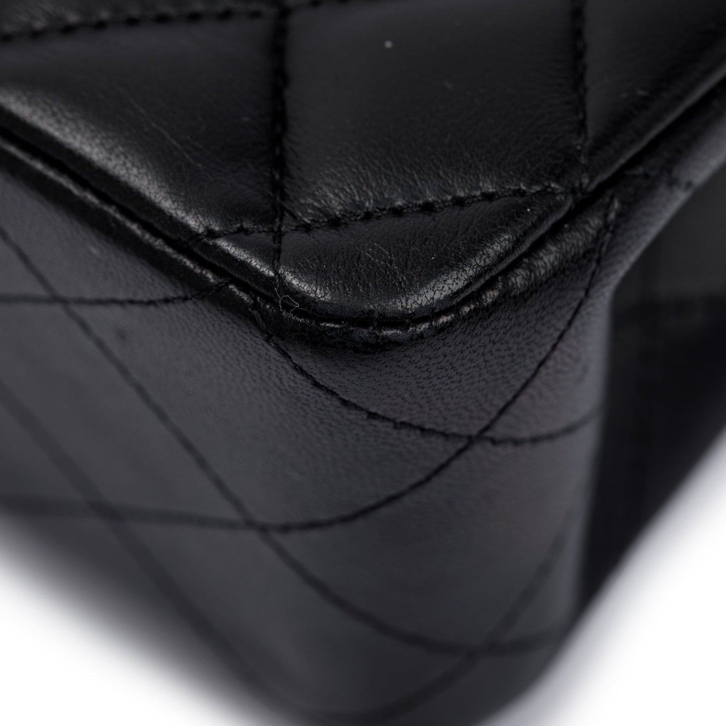 Chanel Black Quilted Lambskin Leather Classic Medium Double Flap Bag