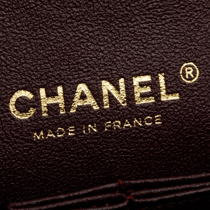 Chanel Black Quilted Lambskin Leather Classic Medium Double Flap Bag