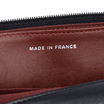 Chanel Black Quilted Lambskin Leather Classic Wallet on Chain