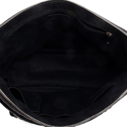 Chanel Black Quilted Lambskin Leather In The Business Camera Bag