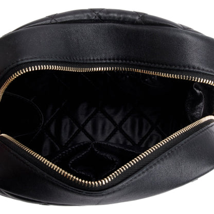 Chanel Black Quilted Lambskin Leather Large Classic Pouch