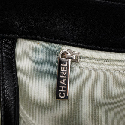 Chanel Black Quilted Lambskin Leather Maxi Chain Around Flap Bag