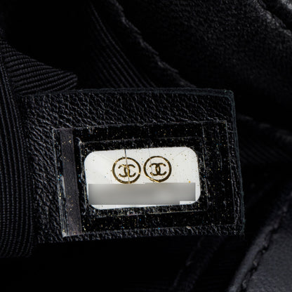 Chanel Black Quilted Lambskin Leather Medium Boy Bag