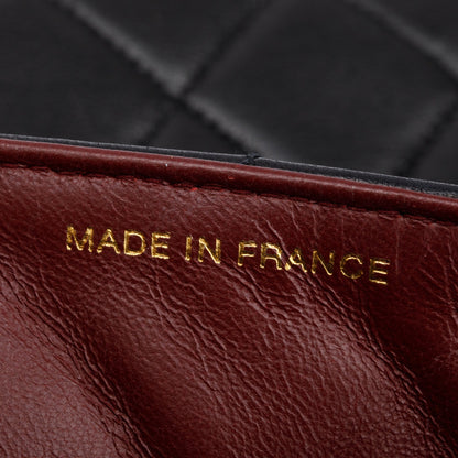 Chanel Black Quilted Lambskin Leather Medium Kelly Top Handle Bag