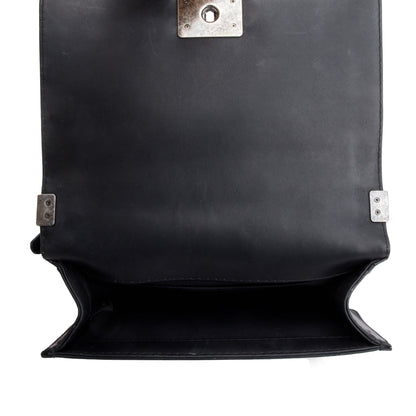 Chanel Black Quilted Lambskin Leather Medium Stitch It Boy Bag