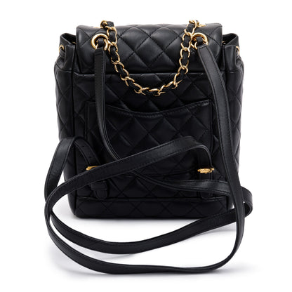 Chanel Black Quilted Lambskin Leather Mini Urban Spirit Backpack